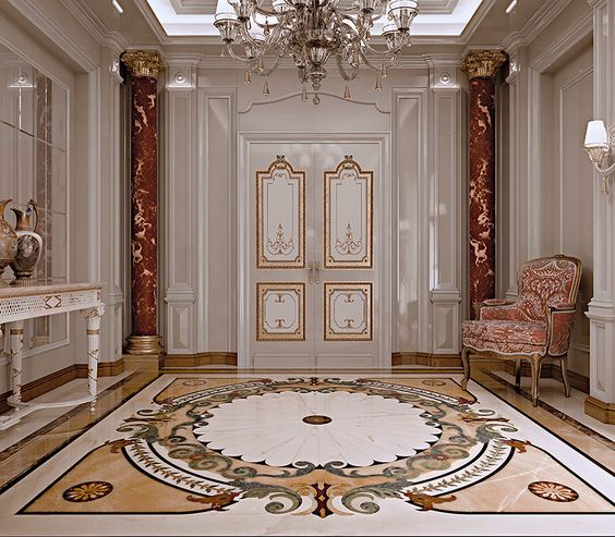 Indoor Waterjet Marble, Natural Stone, London, United Kingdom, UK